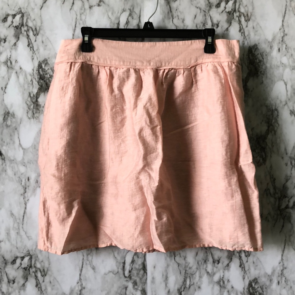 Pink Rose Above Knee Skirt Pockets